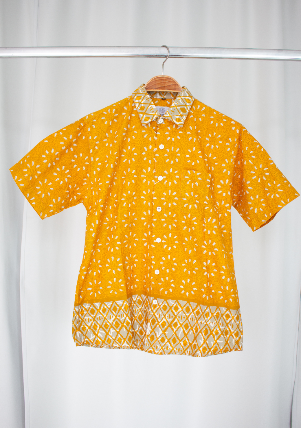Short Sleeve Casual Cap Batik Shirt, image size:1040x1480