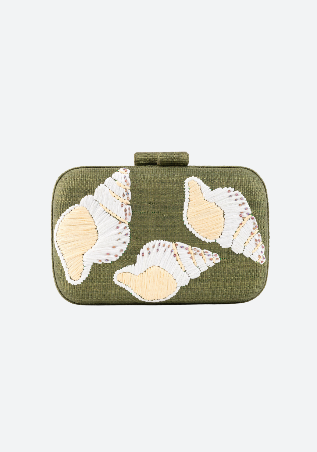Concha Clutch in Moss