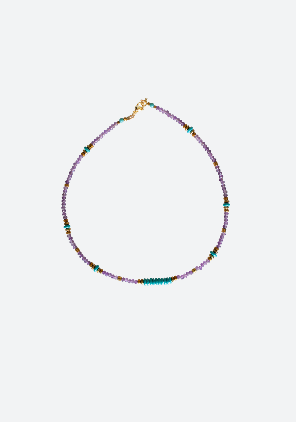 Purple Rondelle Necklace