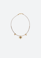Smoky Quartz Keira Necklace with Aztec Pendant