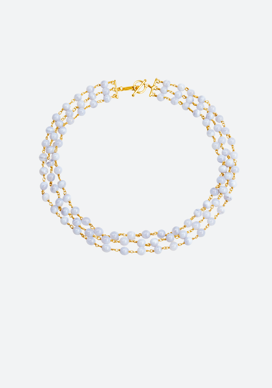 Blue Agate Karnak Necklace