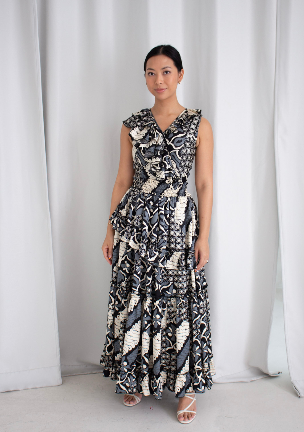 Sarma Black Midi in New Batik Print