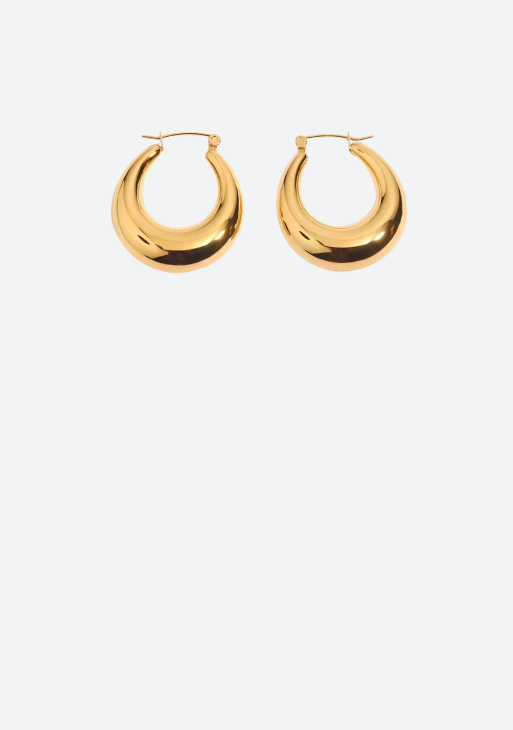 Gold Curved Hoop Earrings