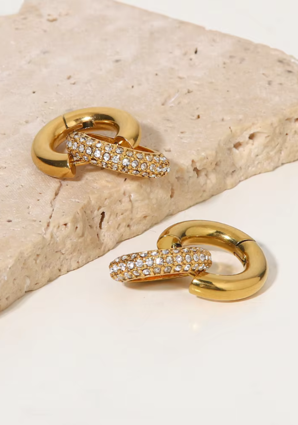 Crystal Double Hoop Earrings