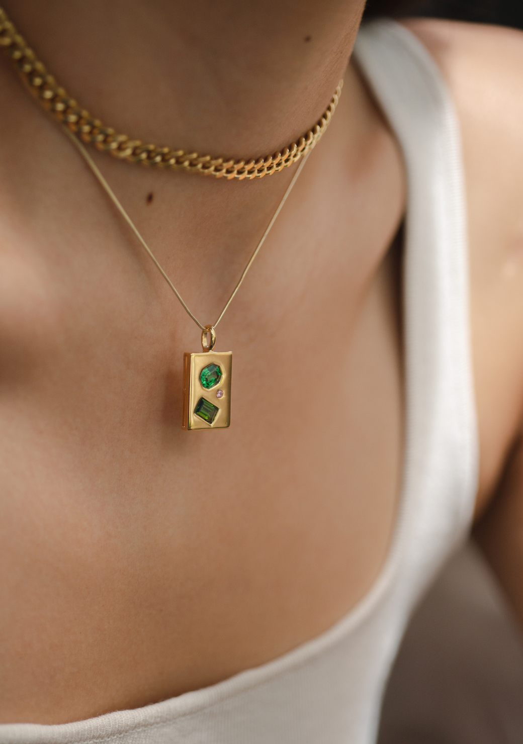 Tri Stone Pendant