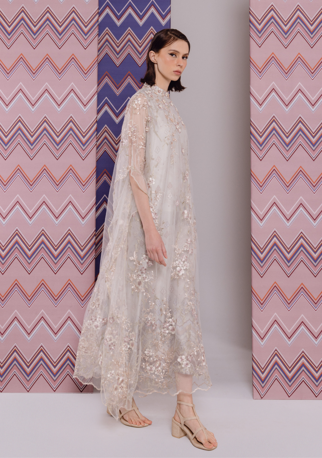 Embroidery Tulle Dress