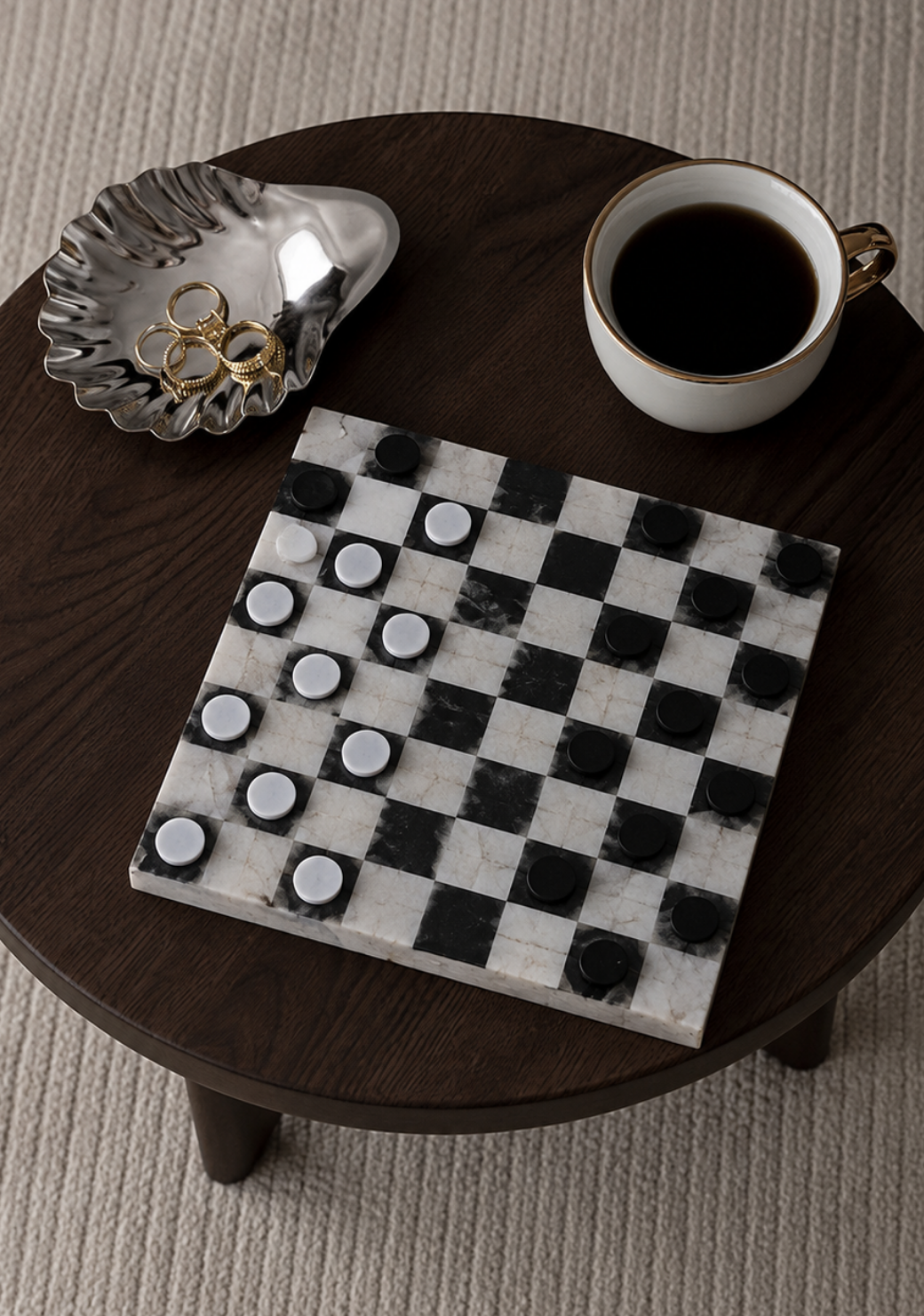 Checkerboard (White Cabebe & Black Tab)