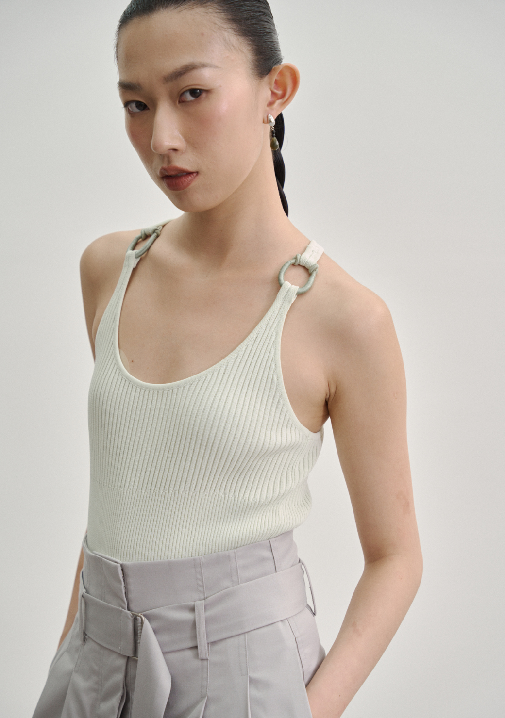 Kupu Loop Rib Knit Tank Top