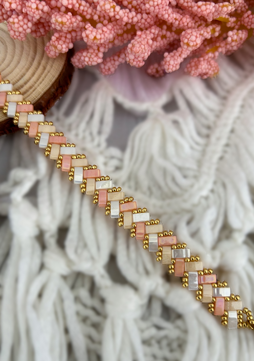 Rose Beaded Bracelet