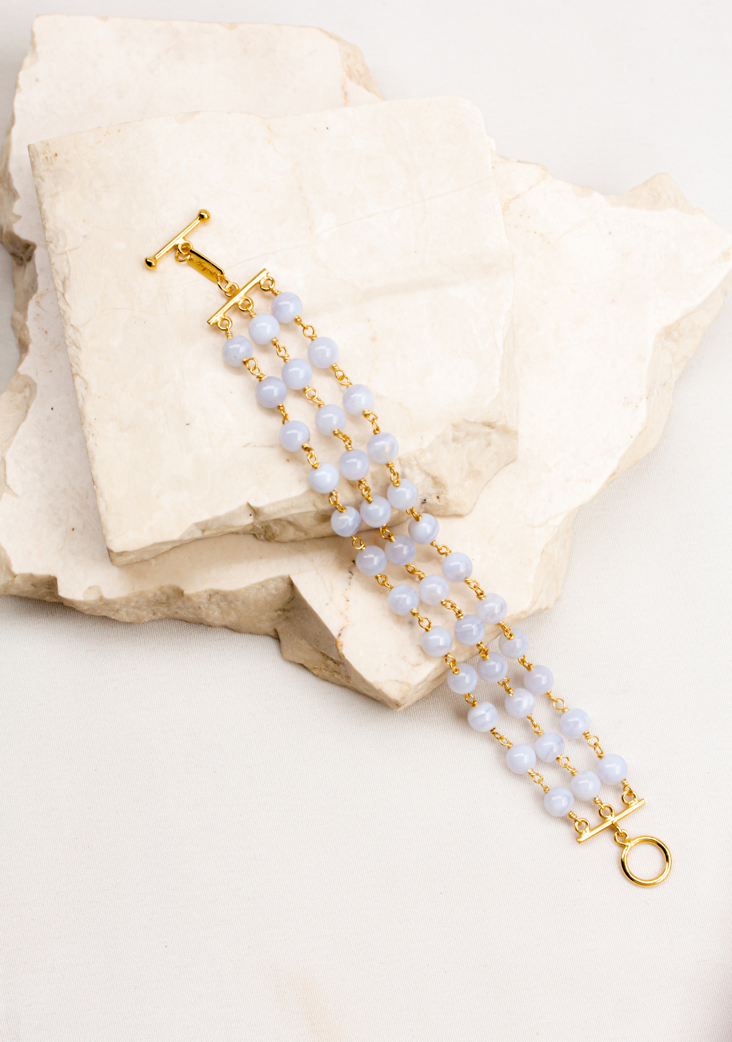 Karnak Bracelet in Blue Agate