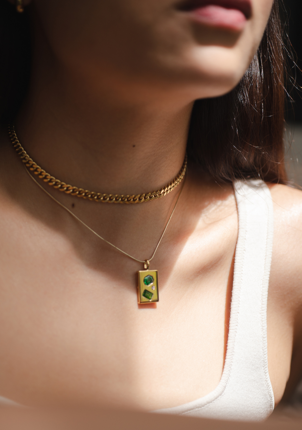 Tri Stone Pendant
