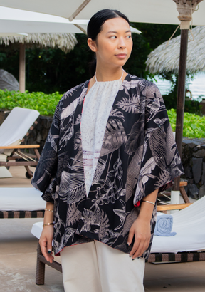 Reversible Short Cotton Kimono Jacket