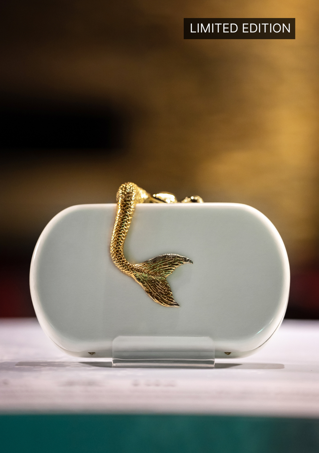 Siren Minaudière in White Parchment