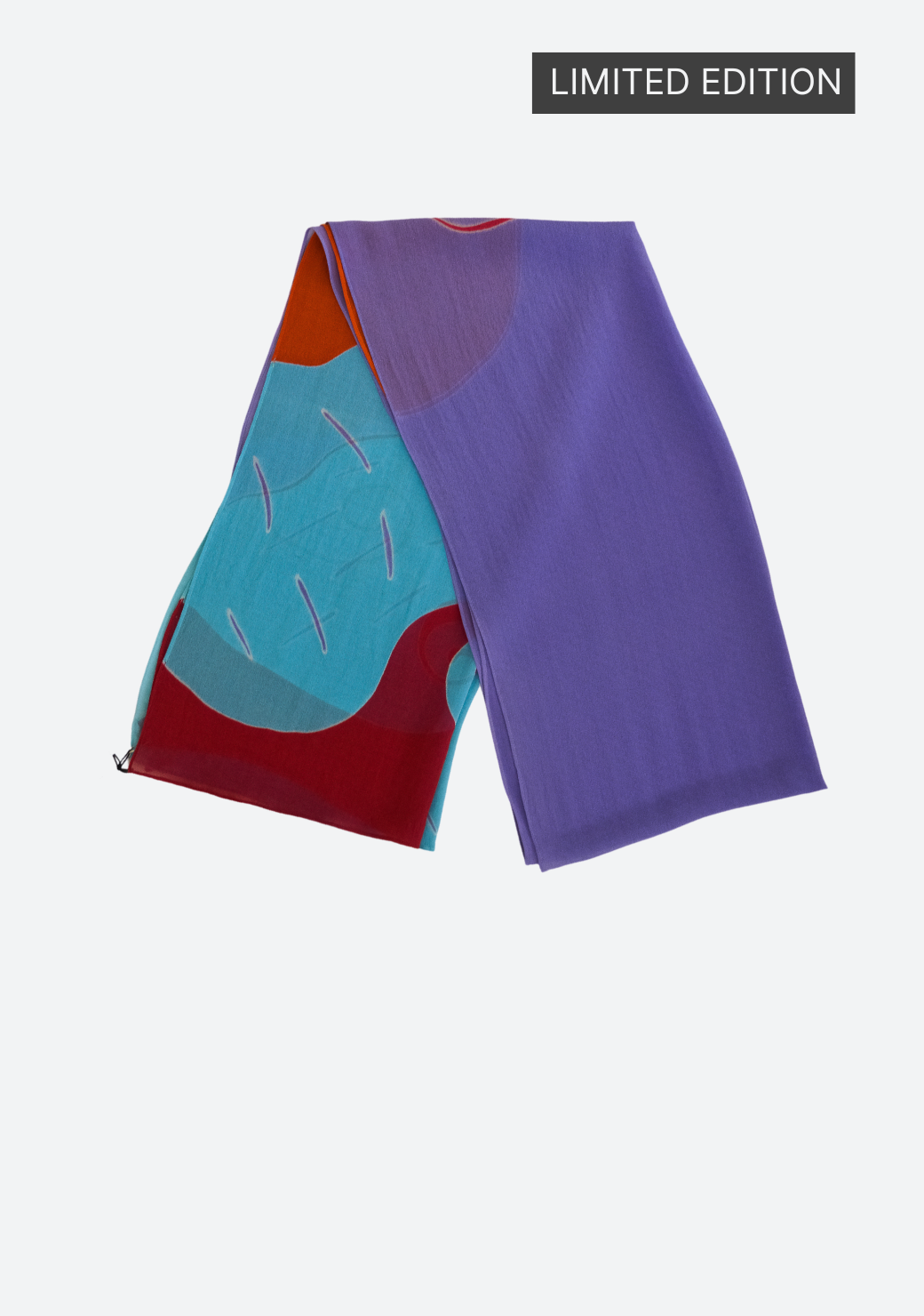 Batik Chiffon Silk Shawl in Lilac