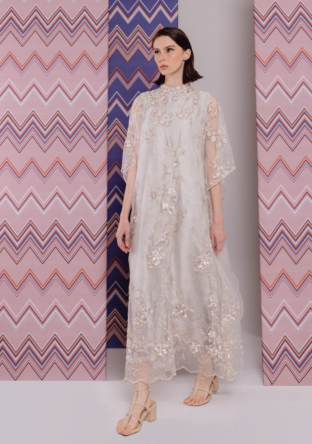 Embroidery Tulle Dress