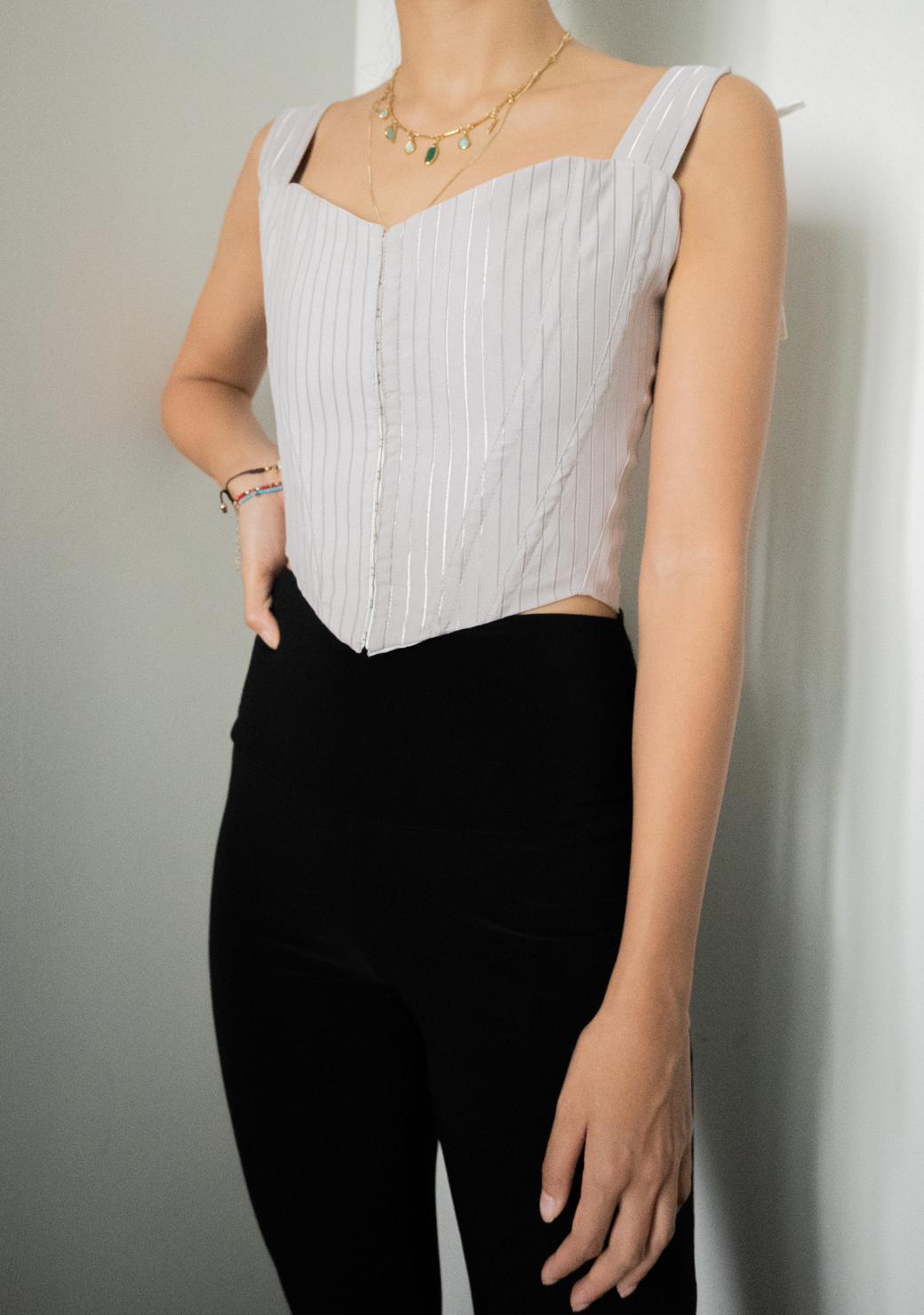 Pinstripe Milly Corset
