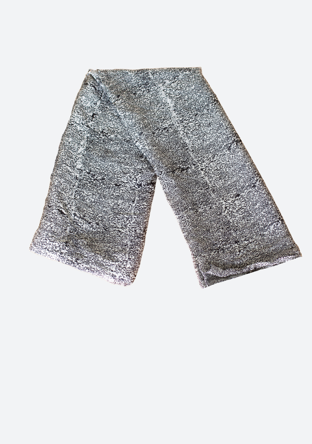 Crinkled Chiffon Shawl in Black