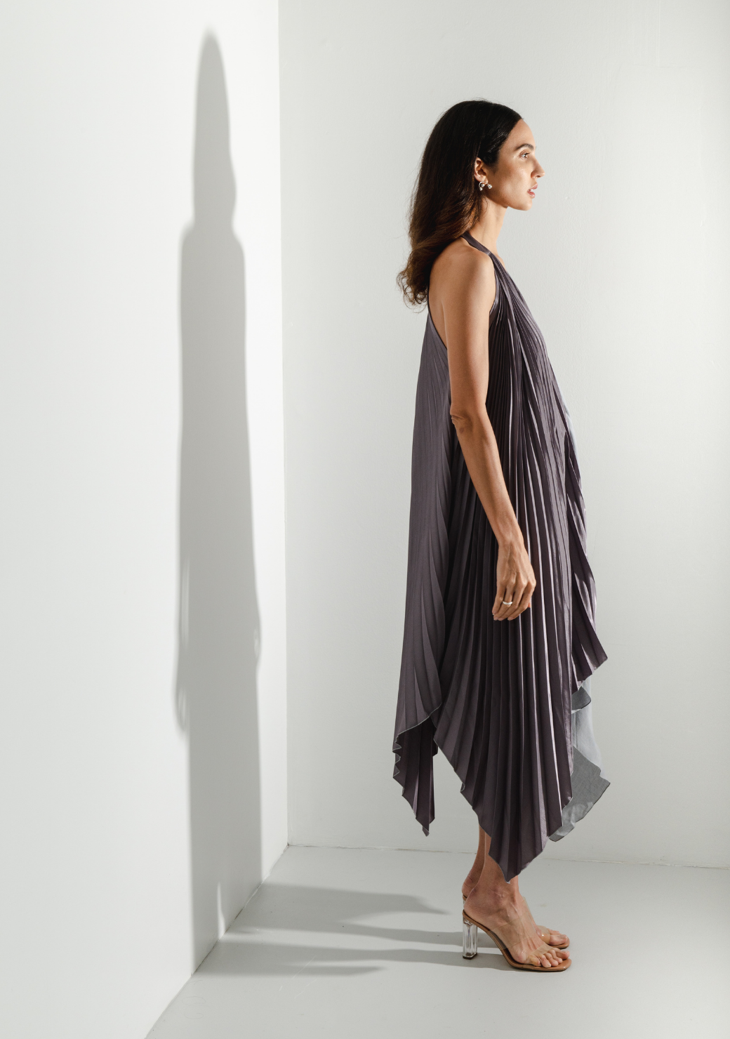 Eva Dress in Silver Grey