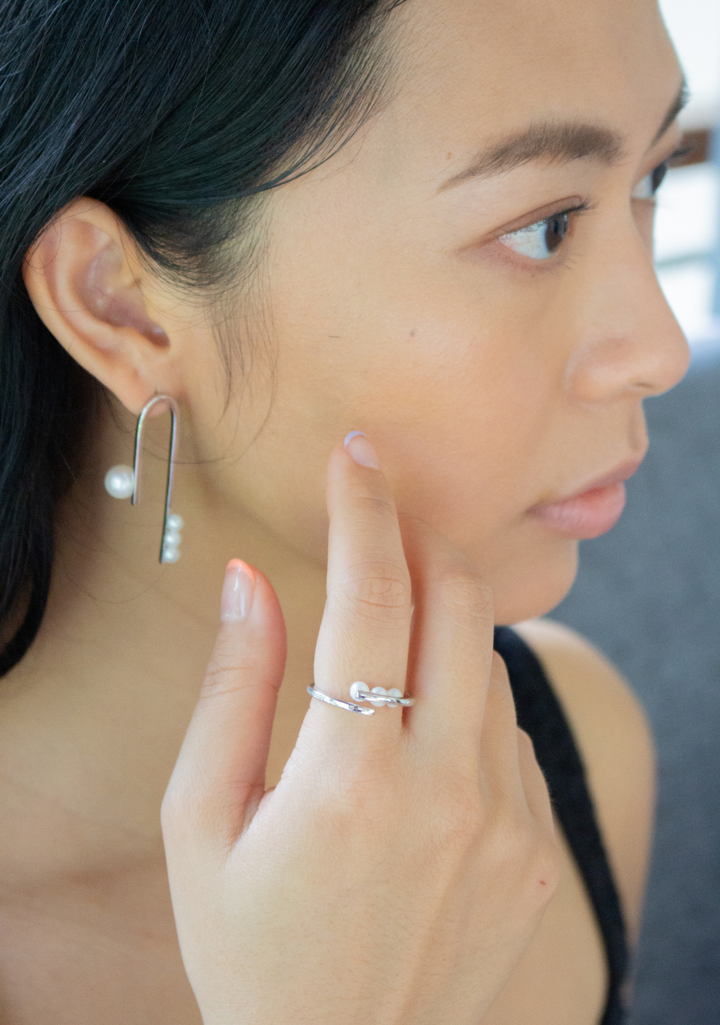 Voyage Pearl Tri Ring