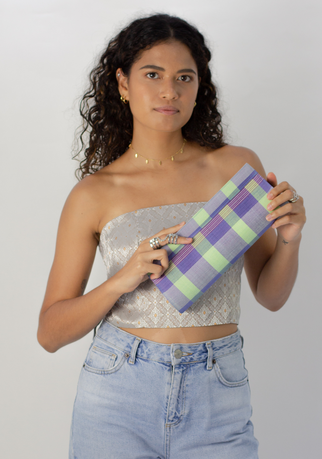 Tenun Clutch: Blues & Greens