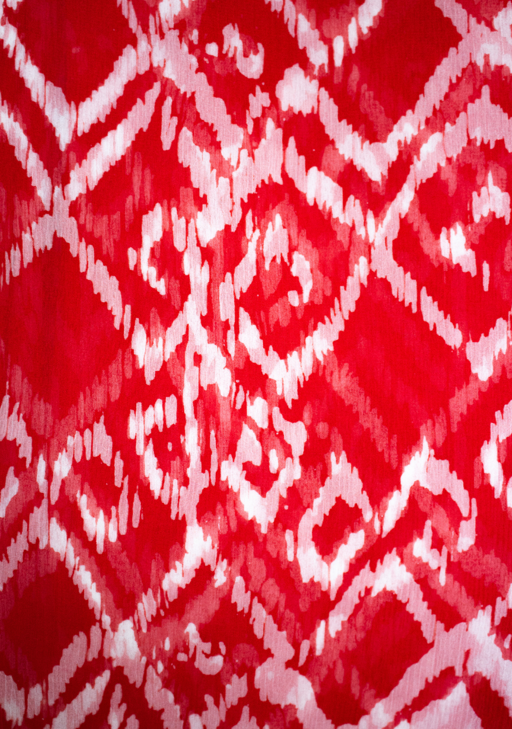 Pua Crinkled Chiffon Shawl in Red