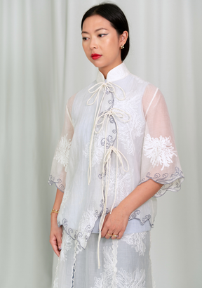 Selat Mandarin Collar Top