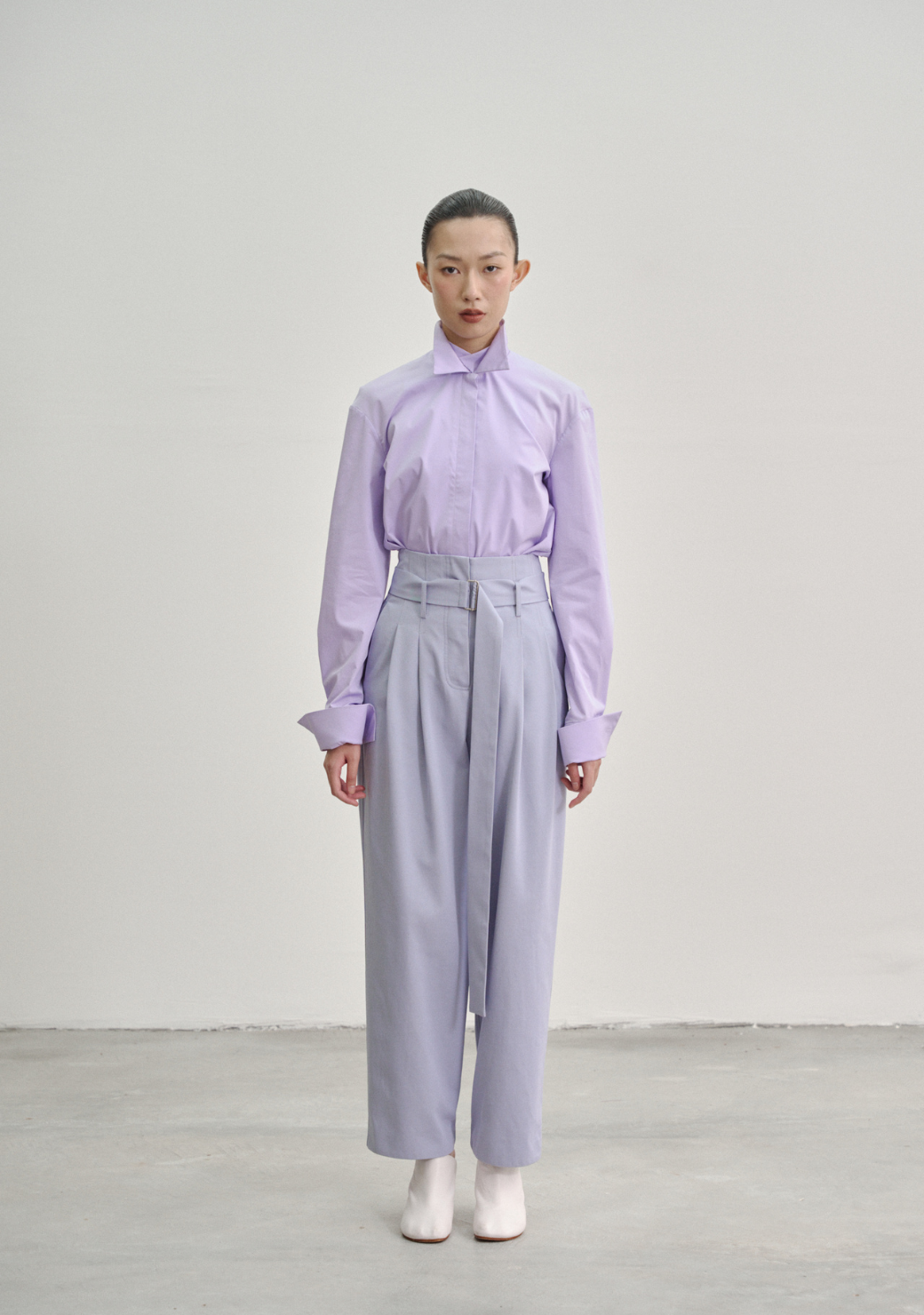 Extra-High Waisted Pleated Trousers