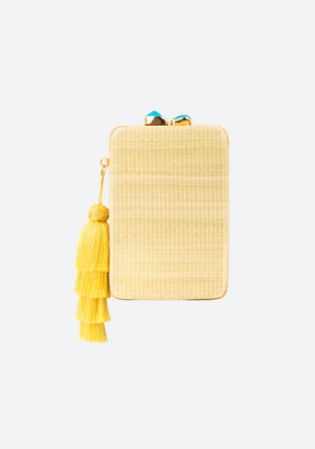 St Tropez Standing Clutch in Yellow