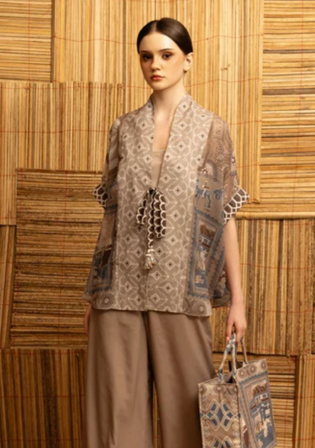 Oboi Shirt with Draped Sleeves
