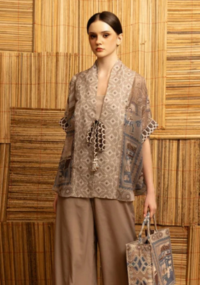 Oboi Shirt with Draped Sleeves
