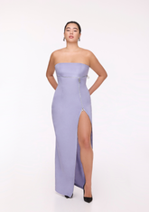 Tube Dress With Zip Split in Lilac