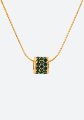 Green Barrel Necklace