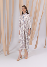 RANA Satin Kaftan in Blush