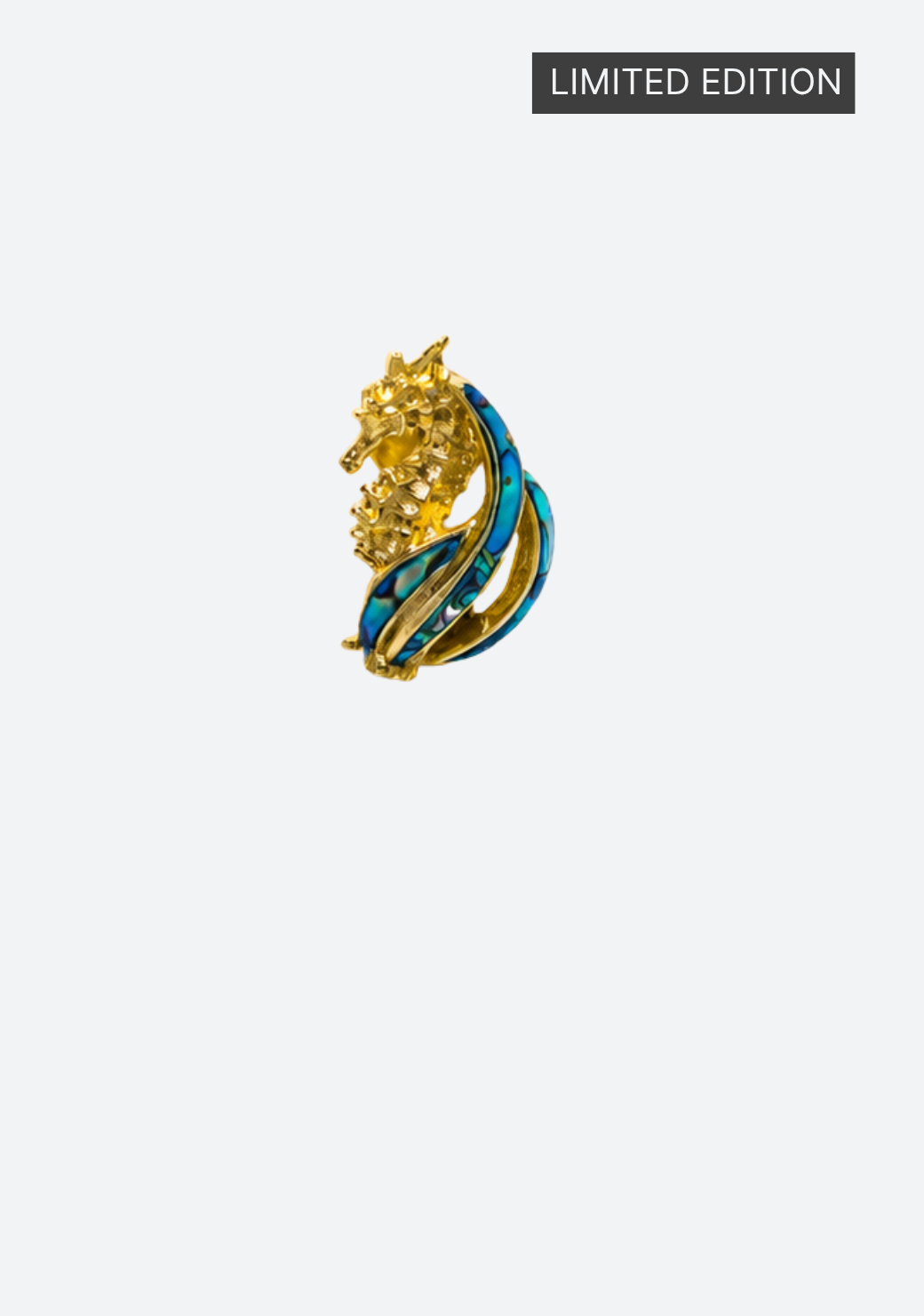 Triton's Brooch - Sea Horse in Paua Shell