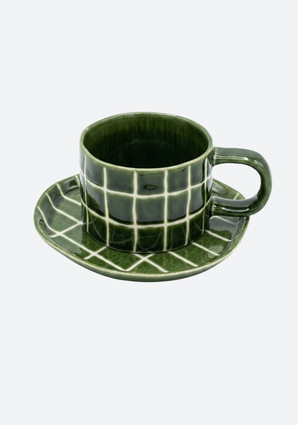 Matcha Maze 180ml Mug & Saucer Set