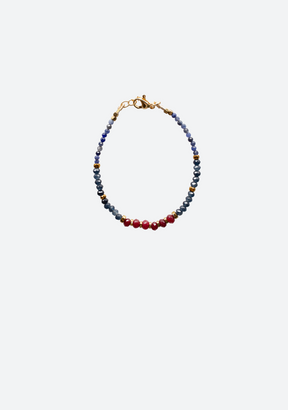 Sapphire Bracelet with Red Agate Centre