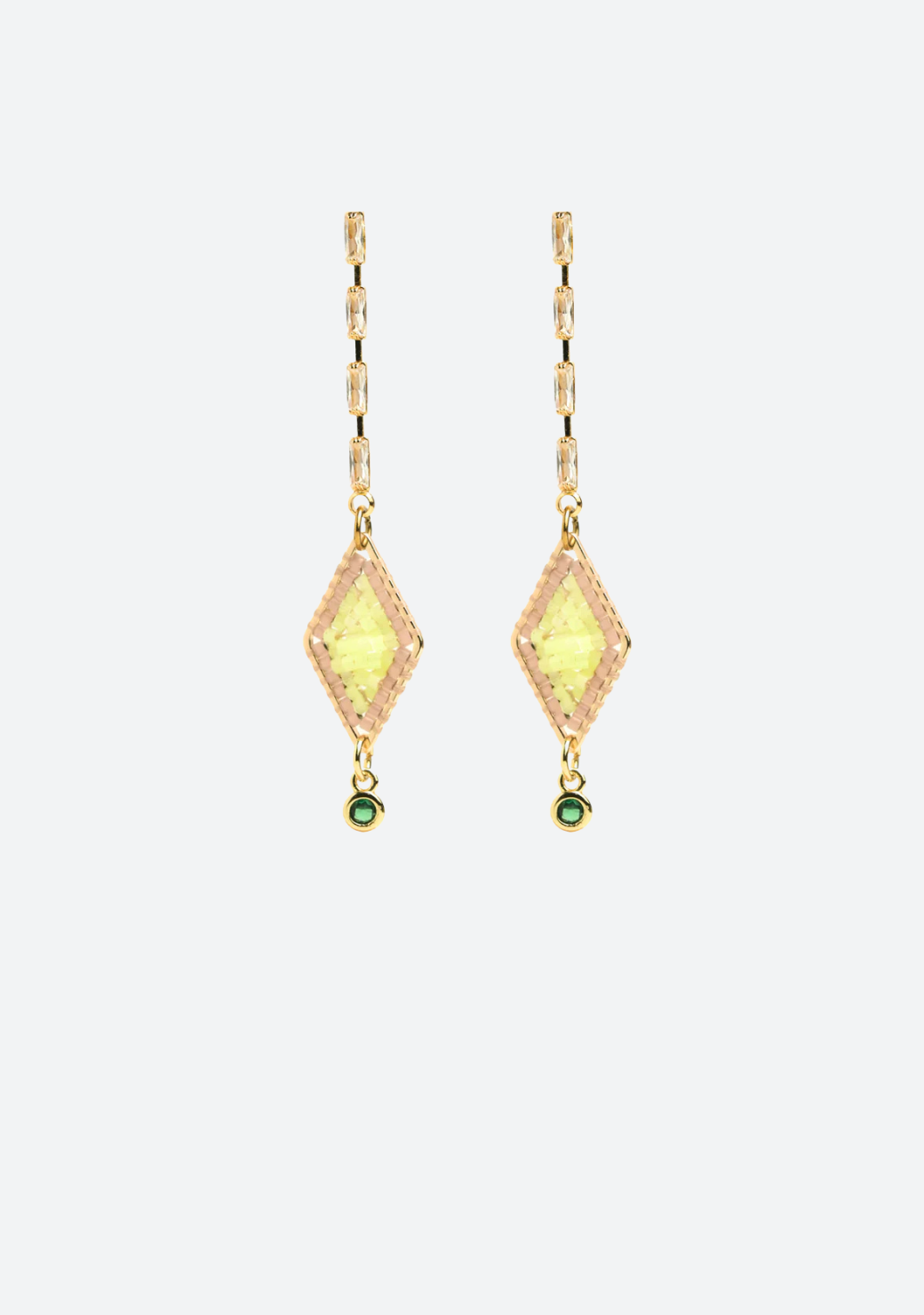 Diamond Beaded Earrings