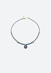 Mixed Stones with Triple Charms Necklace