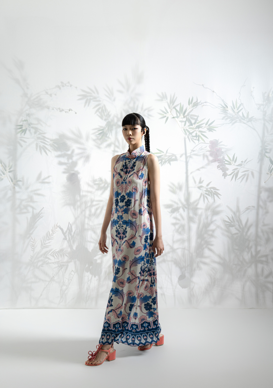 Xiu Satin Long-dress