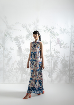 Xiu Satin Long-dress