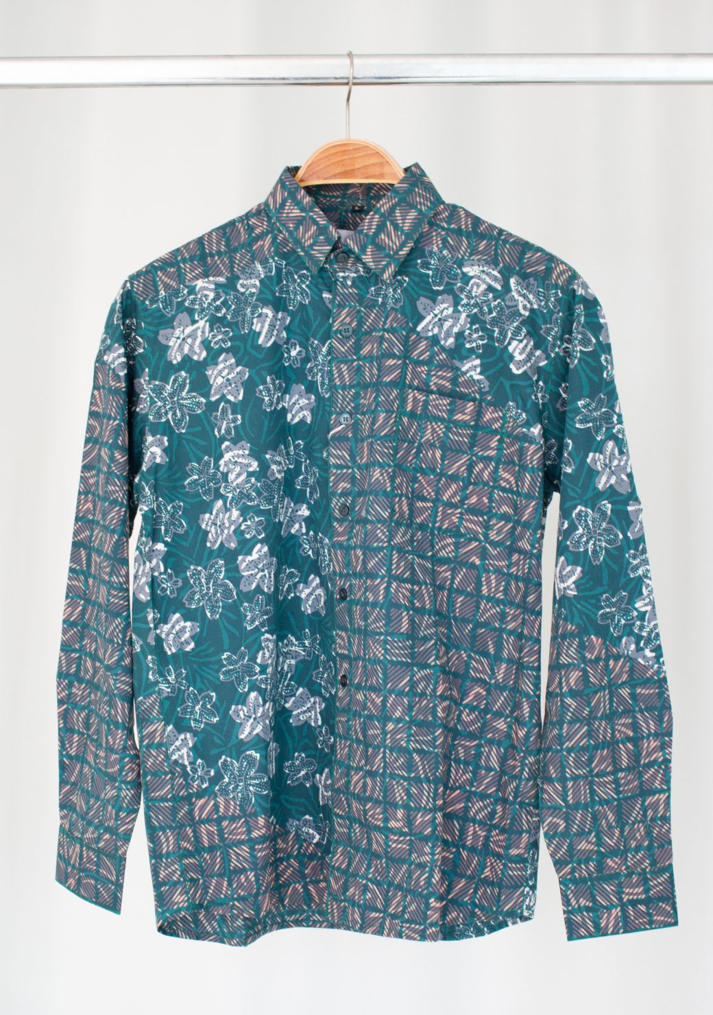 Long Sleeve Casual Cap Batik Shirt