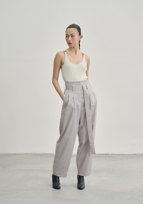 Extra-High Waisted Pleated Trousers