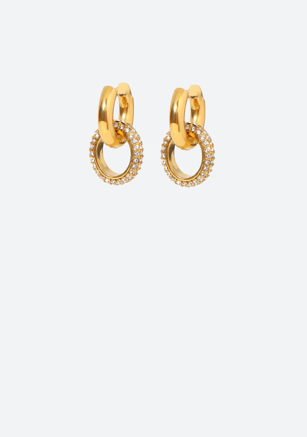 Crystal Double Hoop Earrings