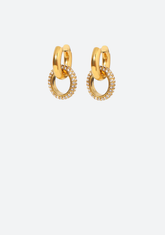 Crystal Double Hoop Earrings