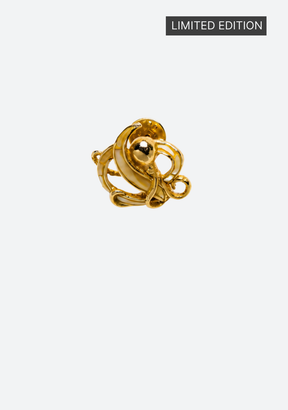 Triton's Brooch - Octopus in Yellow Mother-of-Pearl