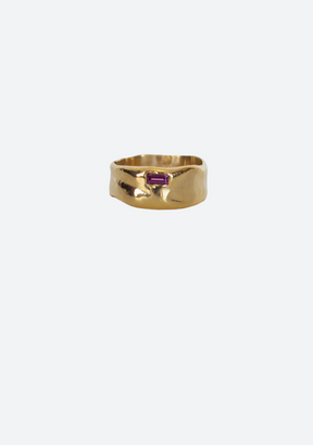 Rhodolite Wave Ring