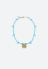 Turquoise with Multi Eye Charms Necklace