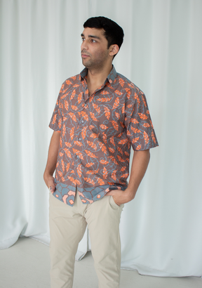 Short Sleeve Casual Cap Batik Shirt
