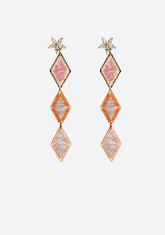 Triple Diamond Beaded Earrings