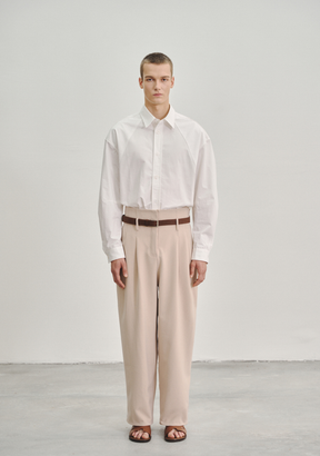 Extra-High Waisted Pleated Trousers